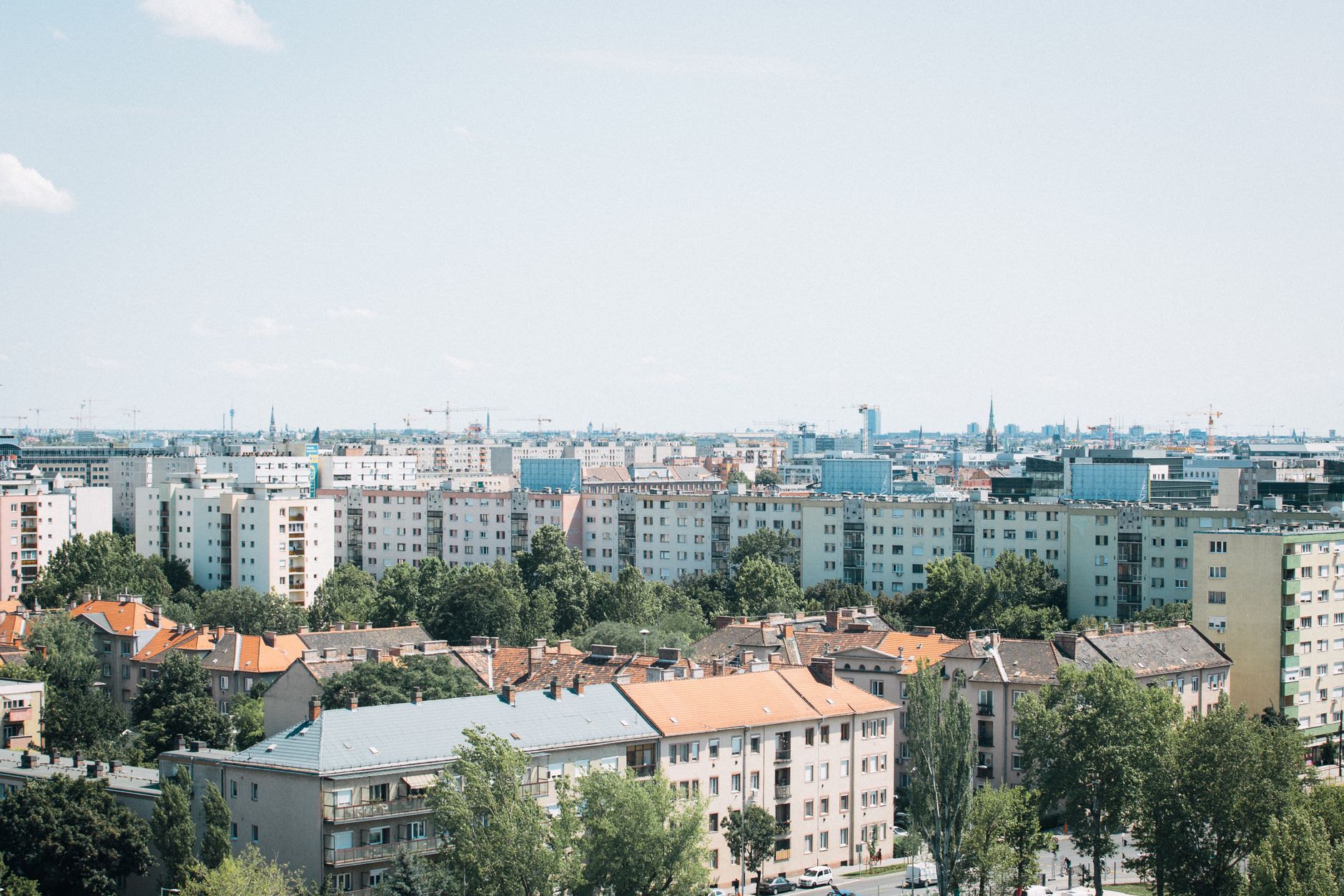 Budapest's skyline from a bird's eye view